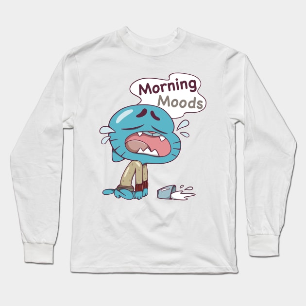 Morning Moods Gumball The Amazing world of Gumball Long Sleeve T-Shirt by resdesign